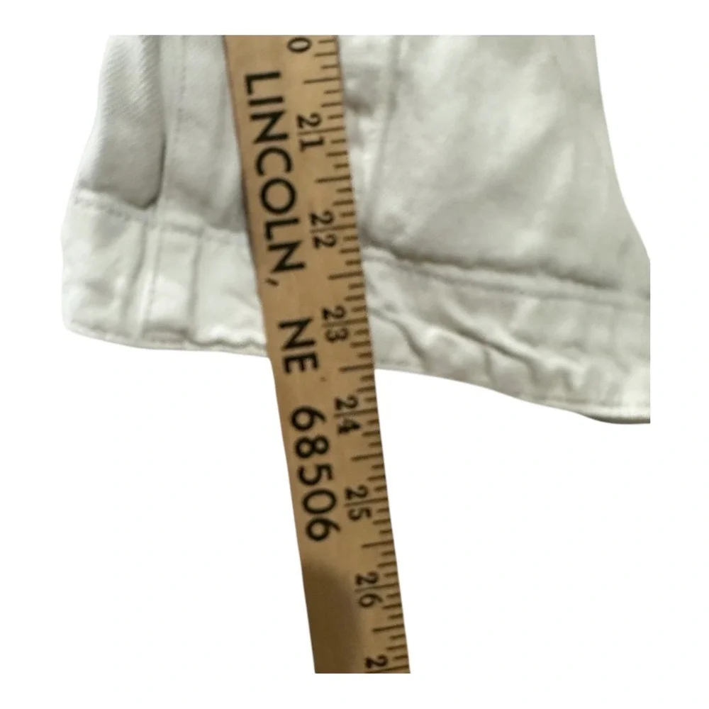 We The Free High Roller Railroad Jumpsuit M White Denim Overalls Barrel Leg